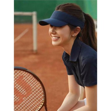 網球帽空頂帽女士24年夏季戶外運動跑步防曬遮陽帽超輕速干運動帽