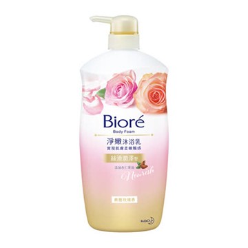 蜜妮Biore 淨嫩沐浴乳 絲滑潤澤型-典雅玫瑰香 1000ml【康鄰超市】