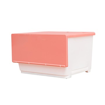 【Y HOUSE】全開式收納箱/置物箱/整理箱/塑膠箱-35L紅色