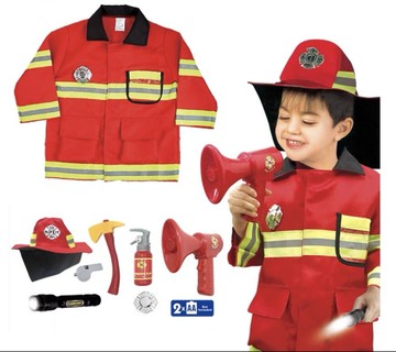 派對達人萬聖節服飾/消防隊/職業服裝.兒童變裝服-消防員服裝.消防隊服裝(2)