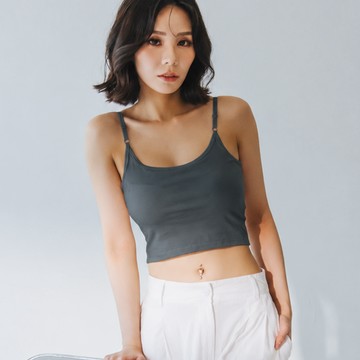 有感衣 超薄透氣U領BRA TOP A203 (深灰)