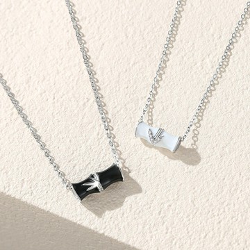 【巴黎精品】現貨+預購 頂級925純銀項鍊鎖骨鏈情人節禮物情侶對鍊配件-青梅竹馬情侶項鍊2款a1kp18