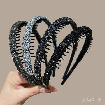 閃鑽髮箍 帶齒防滑 洗臉頭箍 百搭網紅 衕款 高檔成人髮飾碎髮髮卡頭飾