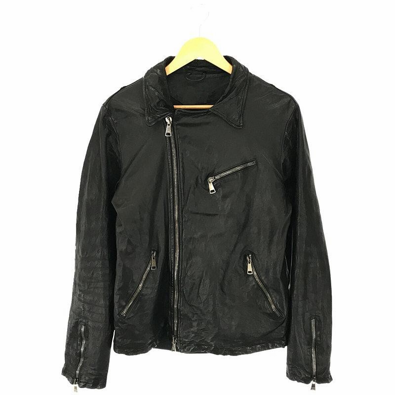 【希少】ジョルジオブラット レザーライダースジャケット　「48」 GIORGIO BRATO ジョルジオブラット ライダースレザージャケット 48 美