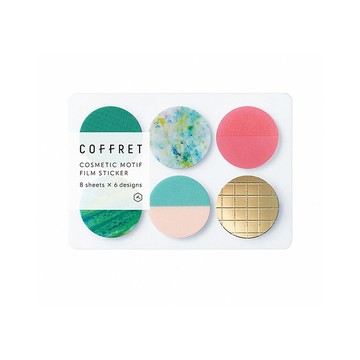 【KING JIM】HITOTOKI COFFRET 調色盤薄膜貼紙 圓圈 森林綠