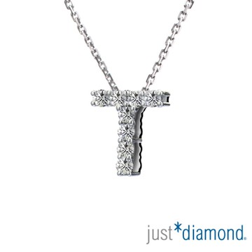 Just Diamond Love Words系列18K金鑽石墜子-T