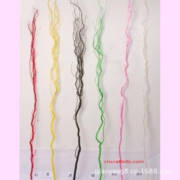 廠家植物干枝花婚慶裝飾花客廳彩色龍柳樹枝假花仿真花