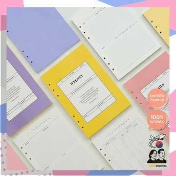 韓國 [Funnymade] A5 尺寸 6孔活頁內頁 80張入／不含活頁夾／韓國製