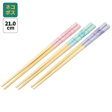 小禮堂 Skater Sanrio 三麗鷗大集合 兒童天然竹筷3入組 21cm (ANT4T)
