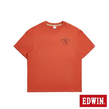 EDWIN 男裝 BLUE TRIP 印地安寬版短袖T恤-中灰桔