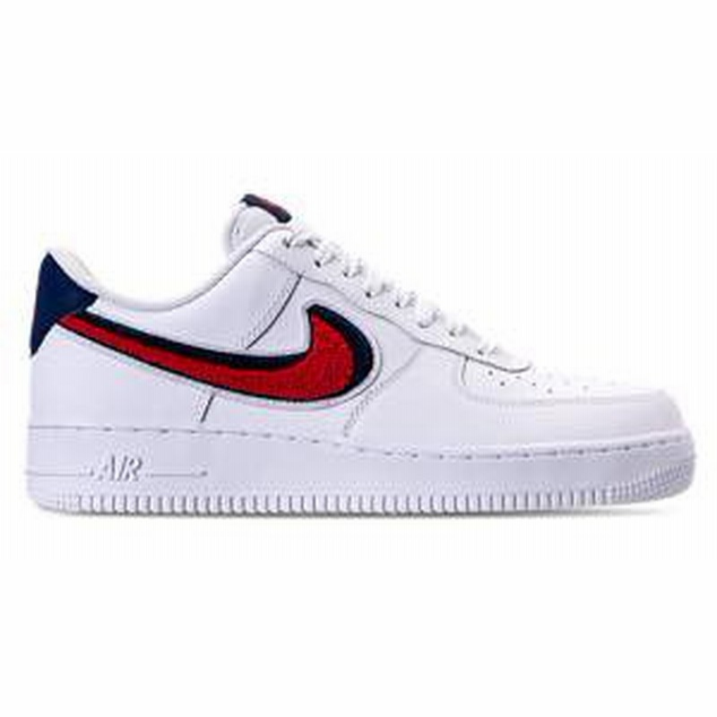 nike air force one red and blue swoosh