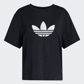 Adidas 愛迪達 Trefoil Boxy T KD2918 女 T恤 運動上衣 休閒短袖 純棉 黑