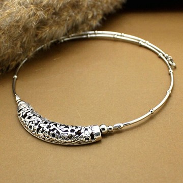 復古民族銀飾品古風漢服項圈藏銀苗銀配飾項圈原創手工短款女項鏈