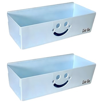 大俏比小物盒 顏色隨機 桌面收納整理 居家小物置物 微笑造型  2個