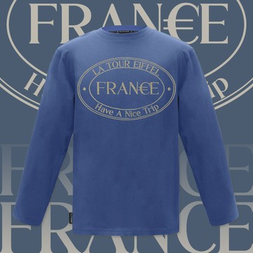 橢圓France字樣長TEE