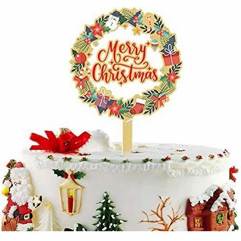 Merry Christmas ケーキトッパー クリスマスケーキ飾り アクリル ケーキピック 通販 Lineポイント最大get Lineショッピング