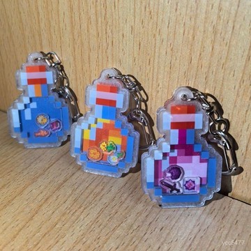 小包臺灣出貨🌟世界週邊Minecraft鑰匙扣搖搖樂龍息蜂蜜水瓶掛件ins風送好朋友🌟