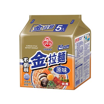 韓國不倒翁 金拉麵(原味) 5入裝【小三美日】D520308 韓泡 韓式 泡麵 宵夜 颱風 熱湯麵 寒流 晚餐