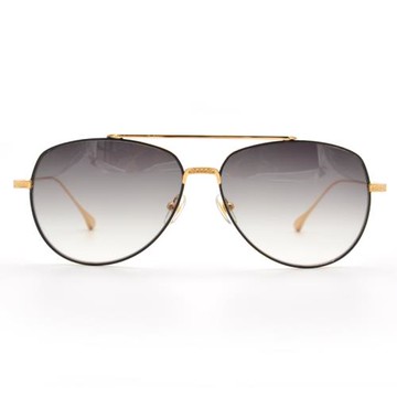 歐美金色框太陽眼鏡  男女潮火星哥同款明星雙梁鏡片漸變色墨鏡