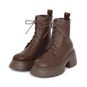 D+AF 【Lisa同款】女團風輕量厚底綁帶短靴