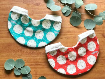 古家悦子二重紗圓型八重紗圍兜