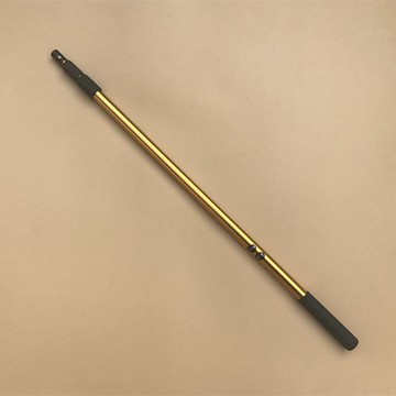 金色圓形鋁合金伸縮抄網桿 2米3米鉚釘加固魚叉竿子8mm外鎖超兜干