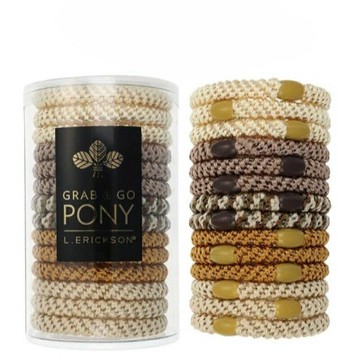 L. Erickson 彈力髮圈-Oatmeal 粗款髮圈 分裝5入/桶裝15入 不咬髮 名牌髮圈＊夏日微風＊