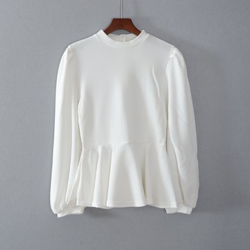 秋款女裝長袖寬松立領純色經典T恤衫上衣服顯瘦潮
