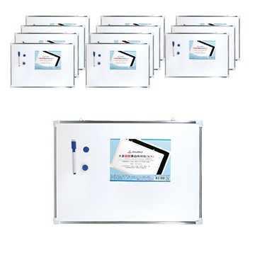 DAIHO 鋁框黑白兩用板 留言記事教育塗鴉適用 Set 12個  50 x 35cm  鋁