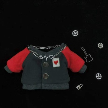 臺灣出貨 20cm娃衣 棉花娃娃衣服 棒球服刺繡套裝玩偶換裝衣服 無屬性娃衣 娃娃裝 娃娃換裝 娃娃配件 娃娃衣