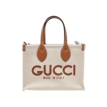 GUCCI 772144 LOGO 字母手提包托特包 附背帶