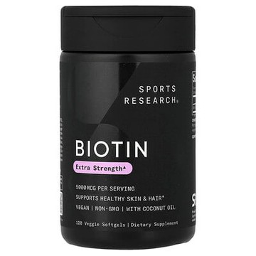 Sports Research, 生物維生素，5000 微克，120 粒素食軟膠囊