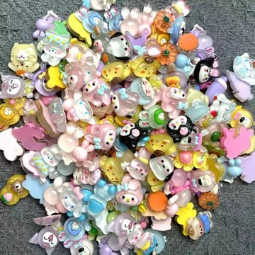 透明三麗鷗系列樹脂diy奶油膠手機殼材料發夾發繩飾品配件