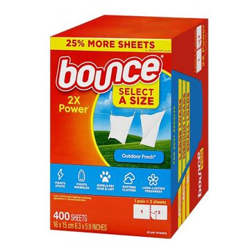 美國進口 Bounce 烘衣柔軟片400片