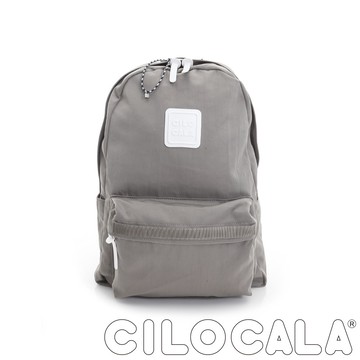 【台灣總代理】CILOCALA 亮彩尼龍防潑水後背包-大 灰色