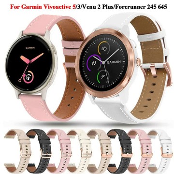 【免運】佳明Garmin Vivoactive 5/3 Venu2 Plus/245 645 20mm皮革手錶錶帶