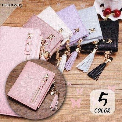 二つ折り財布 レディース ミニ財布 コンパクト 安い プチプラ 春財布 軽い 薄い 小銭入れ タッセル カード入れ 通販 Lineポイント最大get Lineショッピング