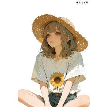 【8 月新作】07-139-0047 人物貼紙 簡約夏日女子