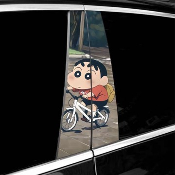 蠟筆小新B柱貼 帶安裝工具 車身貼 防水防颳 高清陞級汽車貼紙 汽車中柱貼紙 B柱裝飾貼紙 車身裝飾貼 B柱防護貼紙