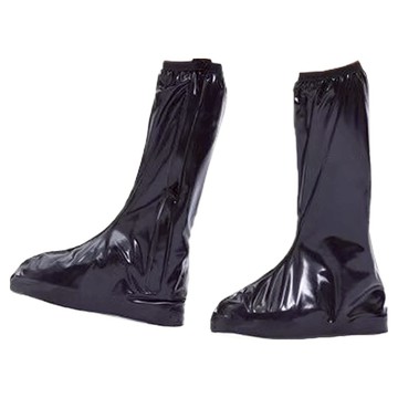 小麥購物 高筒隱藏式拉鍊全方位防雨鞋套 L4424  黑色  M