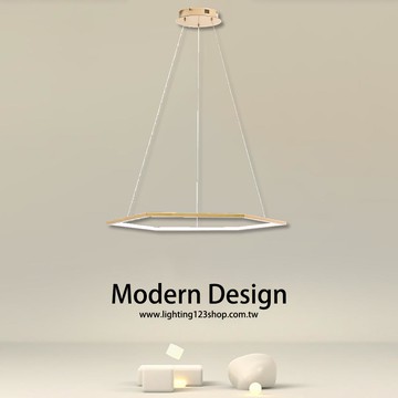 不鏽鋼鍍鈦金50W造型吊燈 F16-19-30033