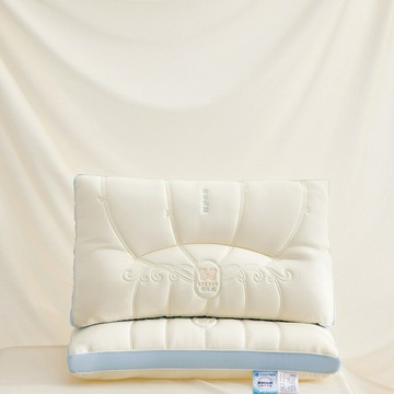 『百貨屋二號』高檔刺繡蝶曼冰蠶枕 擁有清爽舒適的睡眠 蠶絲乳膠枕護頸蓬松枕