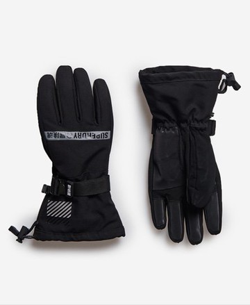 Superdry Men's Sport Snow Rescue Gloves Black Size: M/L