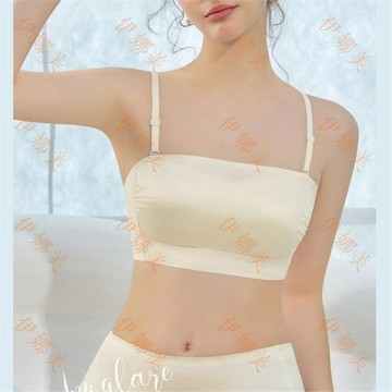 【臺灣出貨👙】815綢緞光面抹胸內衣防走光無鋼圈聚攏無肩帶防滑透氣文胸多穿法【伊娜美】