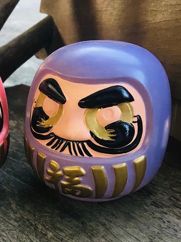 祈願招福不倒翁存錢筒 (紫) 健康長壽