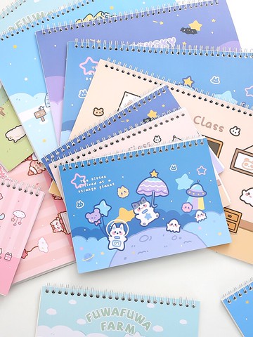 奇遇旅行系列 手賬離型紙本雙面活頁本手賬素材貼紙和紙膠帶收納本收集冊圖鑒本上翻線圈本卡通可愛超萌