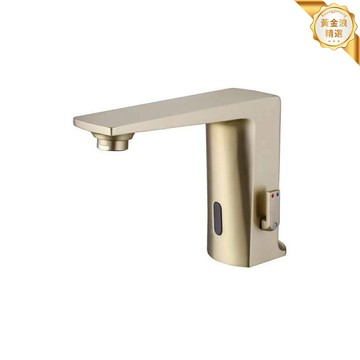 【全銅感應】感應水龍頭 紅外線水龍頭 冷熱調節 拉絲金表面 家用廚房龍頭 節水防濺 360°旋轉 商用家用兩用
