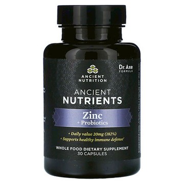 Ancient Nutrition, 鋅 + 益生菌，30 粒膠囊