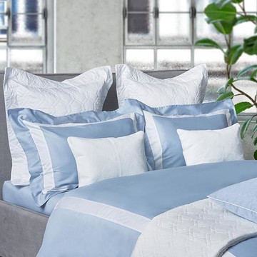 【寬庭】義大利簡約寢飾四件式｜一生鍾愛 牛津藍 (雙人)