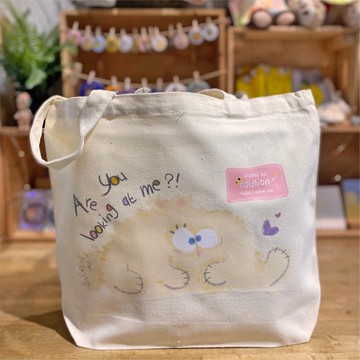 【帆布包/背心袋/手繪翻印】你在看我嗎?